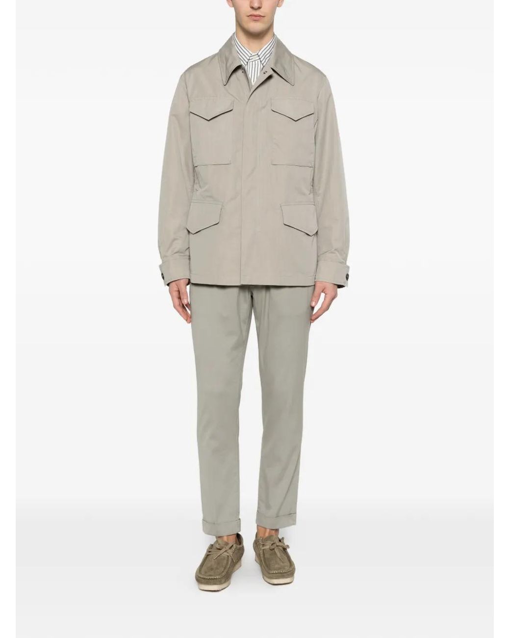 Eleventy White Patch-Pocket Jacket for men