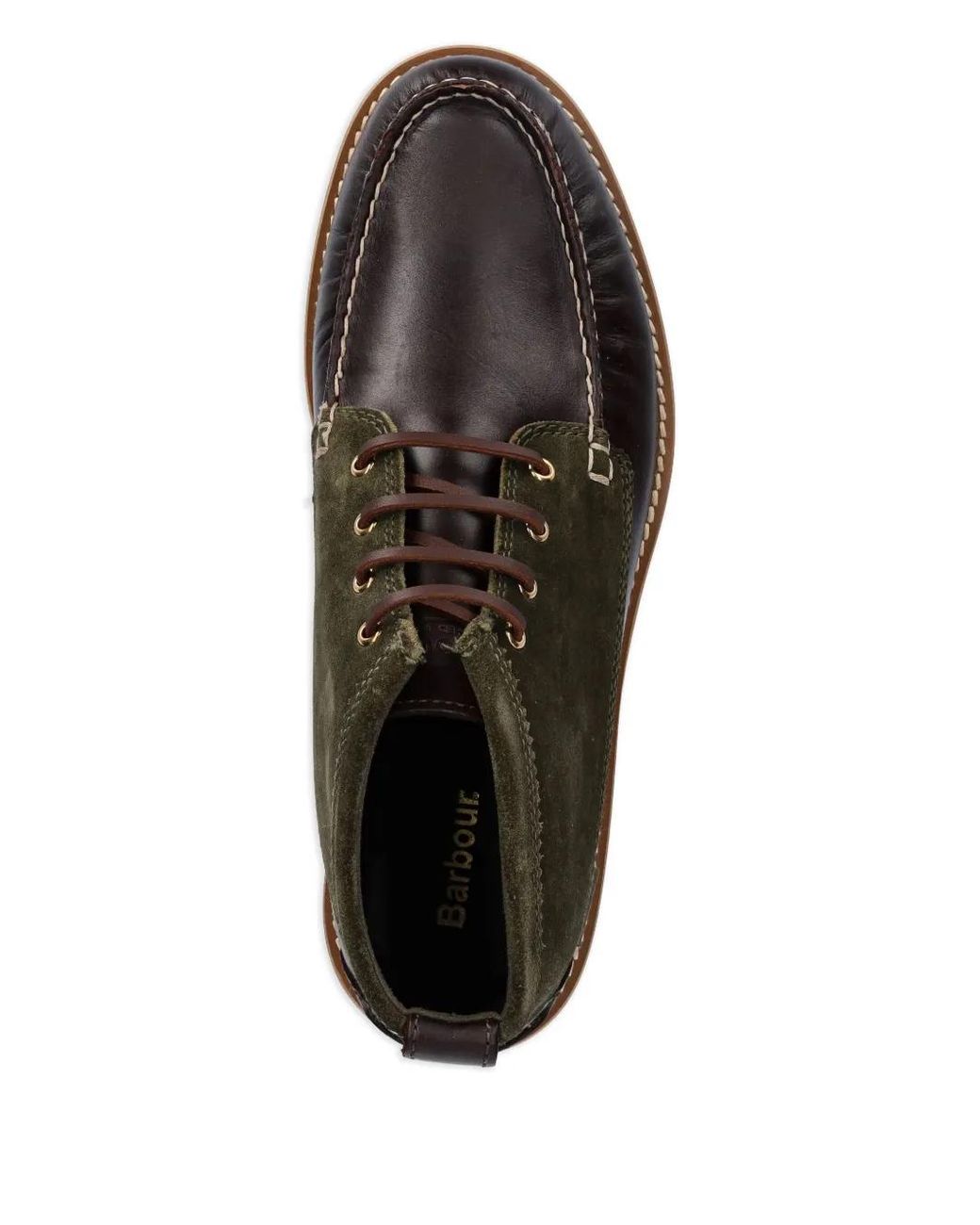 Barbour Brown Suede Panelled Boots for men