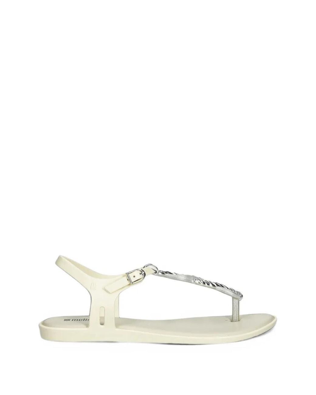 Melissa Natural Solar Twist Ad Rope-Detail Thong Sandals