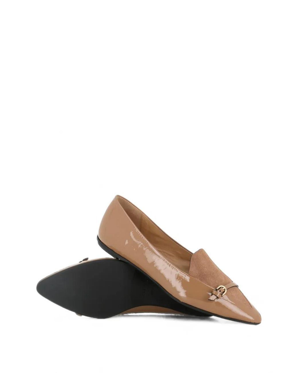 Roberto Del Carlo Natural Ballerines À Bout Pointu Et Détail De Boucle