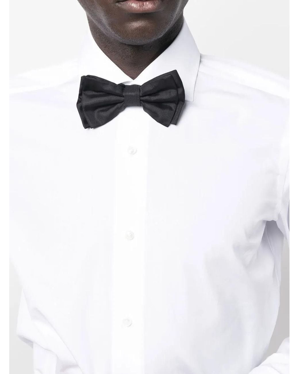 Barba Napoli White Cotton Long-Sleeved Shirt for men