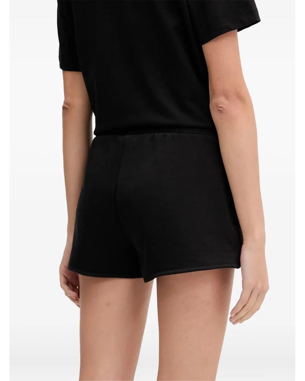 Karl Lagerfeld Black Drawstring-Waist Shorts