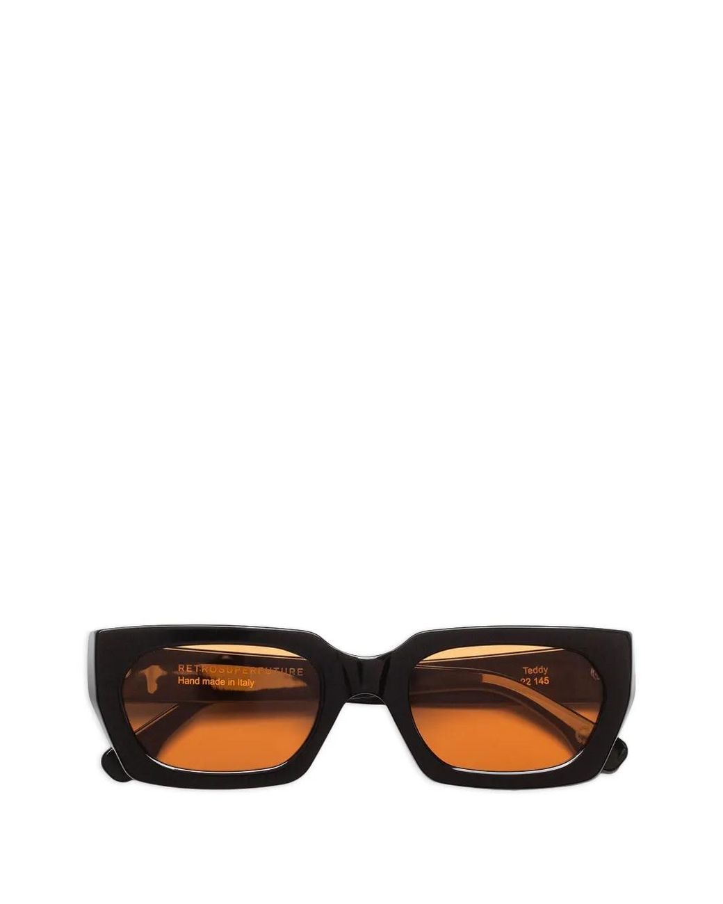 Retrosuperfuture Black Lunettes De Soleil Teddy Refined À Monture Rectangulaire for men