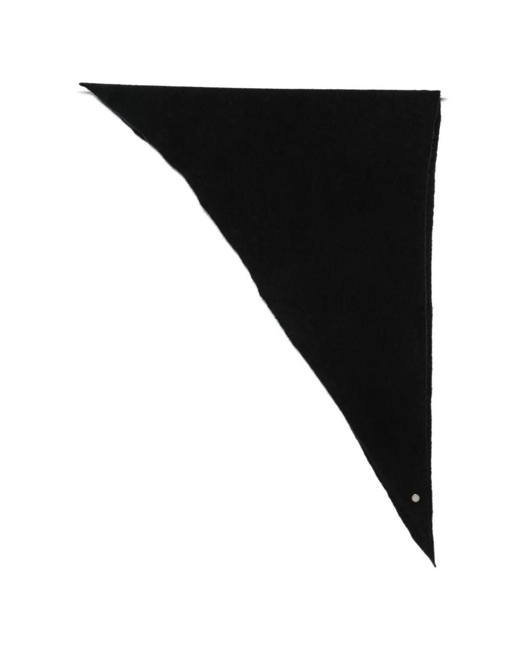 Roberto Collina Black Triangular Knitted Scarf for men