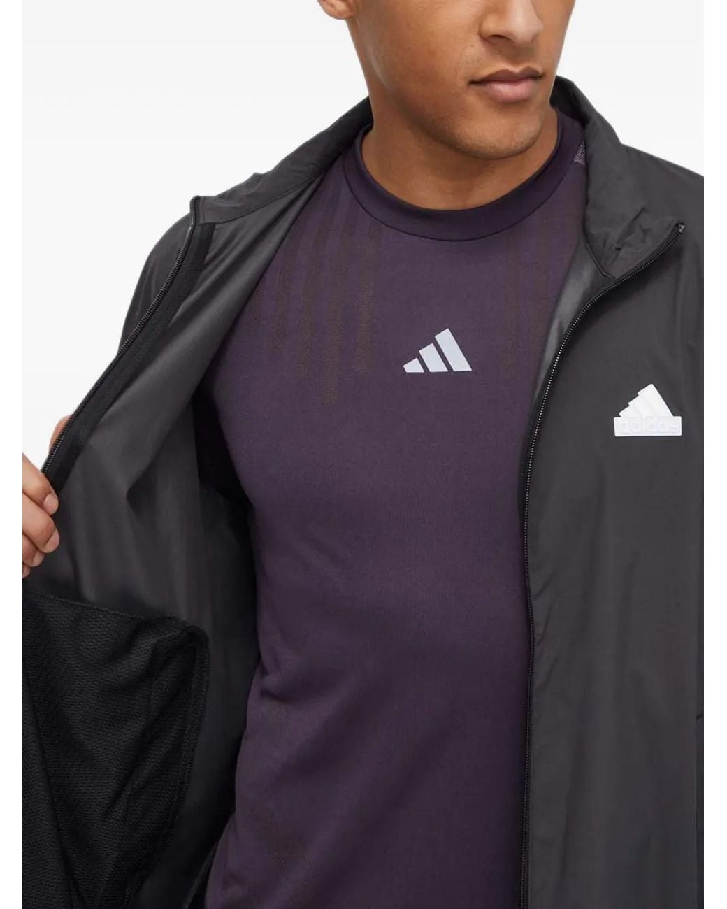 Adidas Blue Zip-Fastening Jacket for men