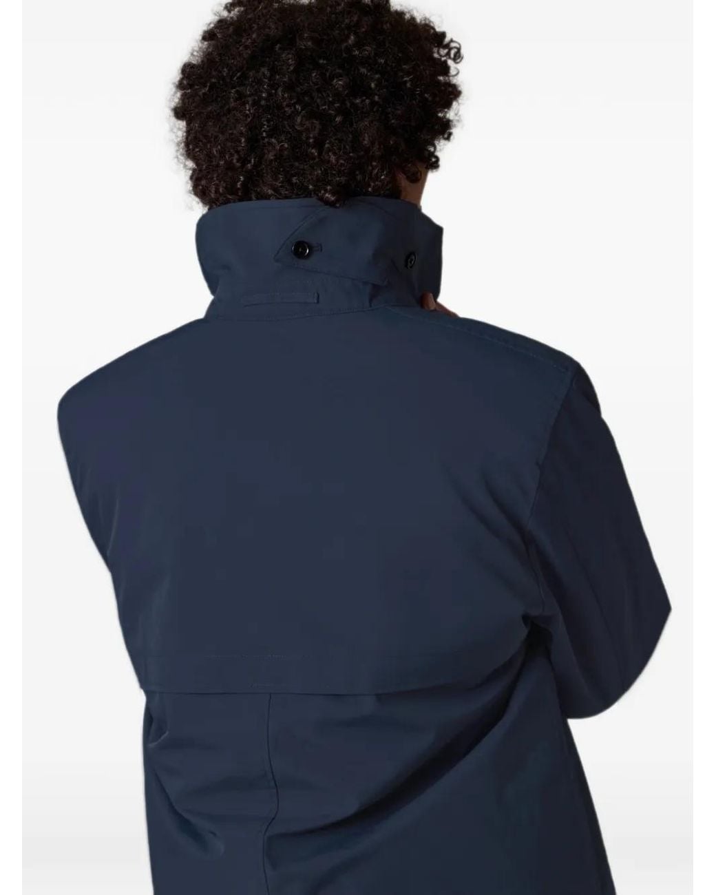 Paul Smith Blue Recycled Mac With Removable Lining for men