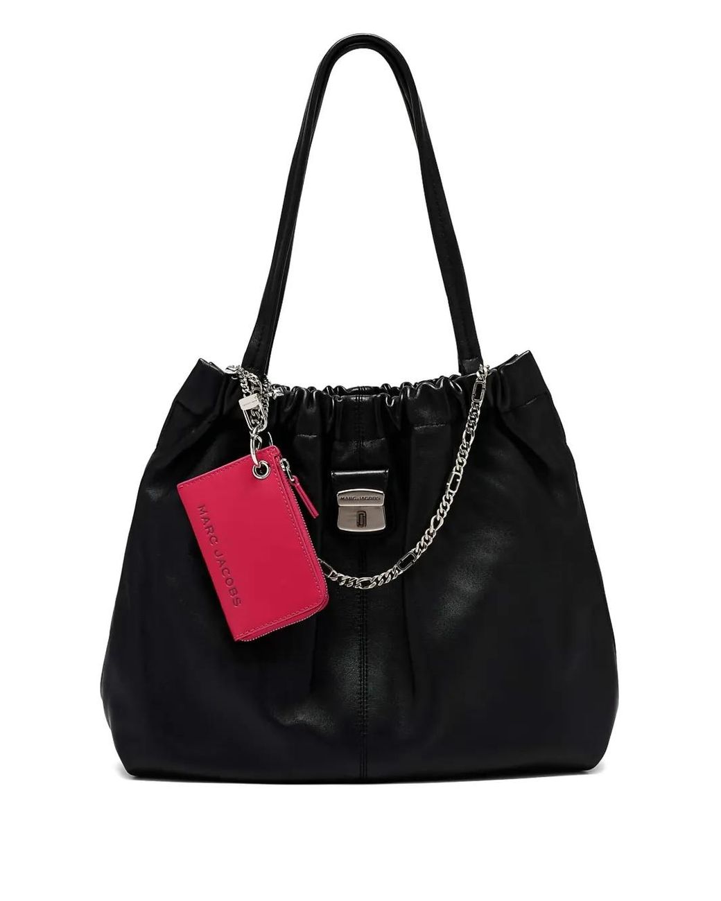 Marc Jacobs Red Top-Zip Charm Wallet