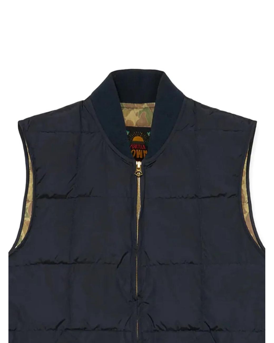 Fortela Blue Padded Camouflage Sleeveless Gilet for men