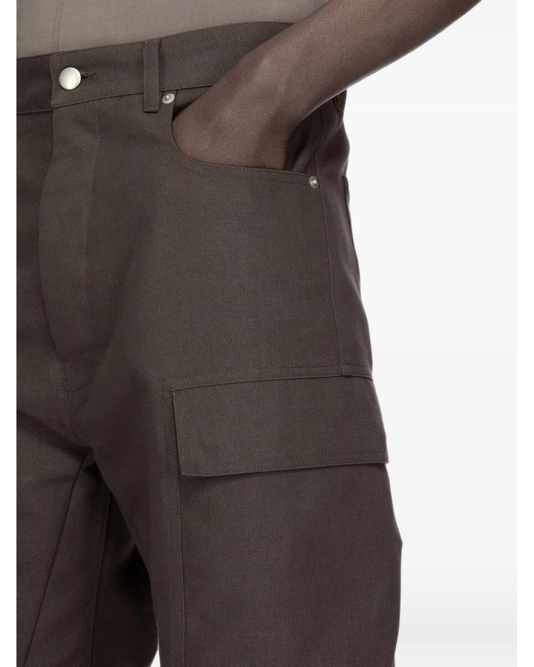 Rick Owens Gray Temple Geth Cargo Pants for men