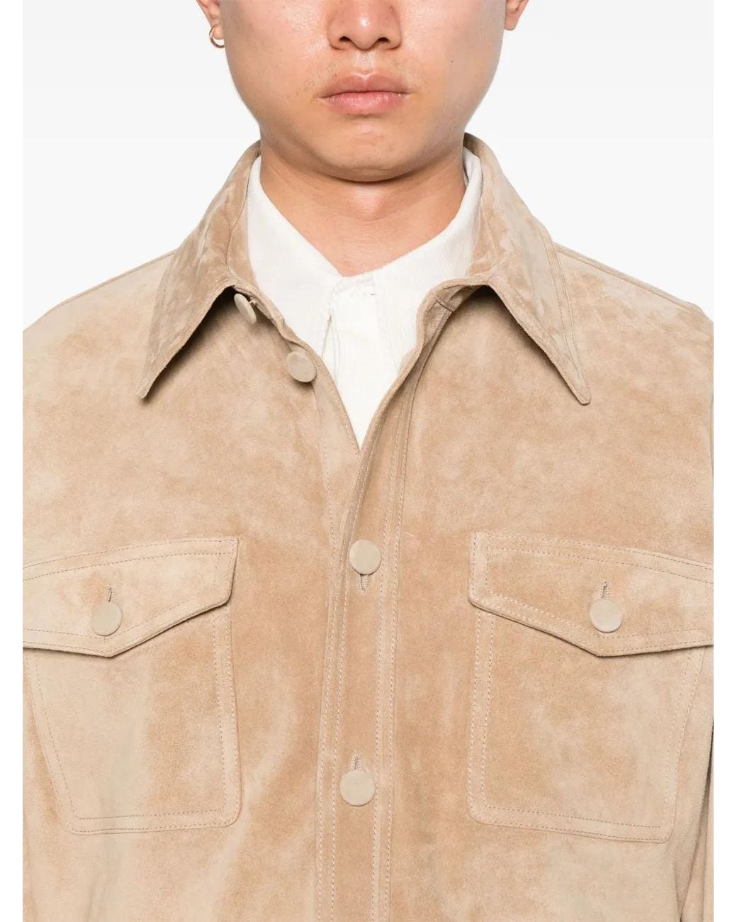 Gabriela Hearst Natural Leather Shirt for men