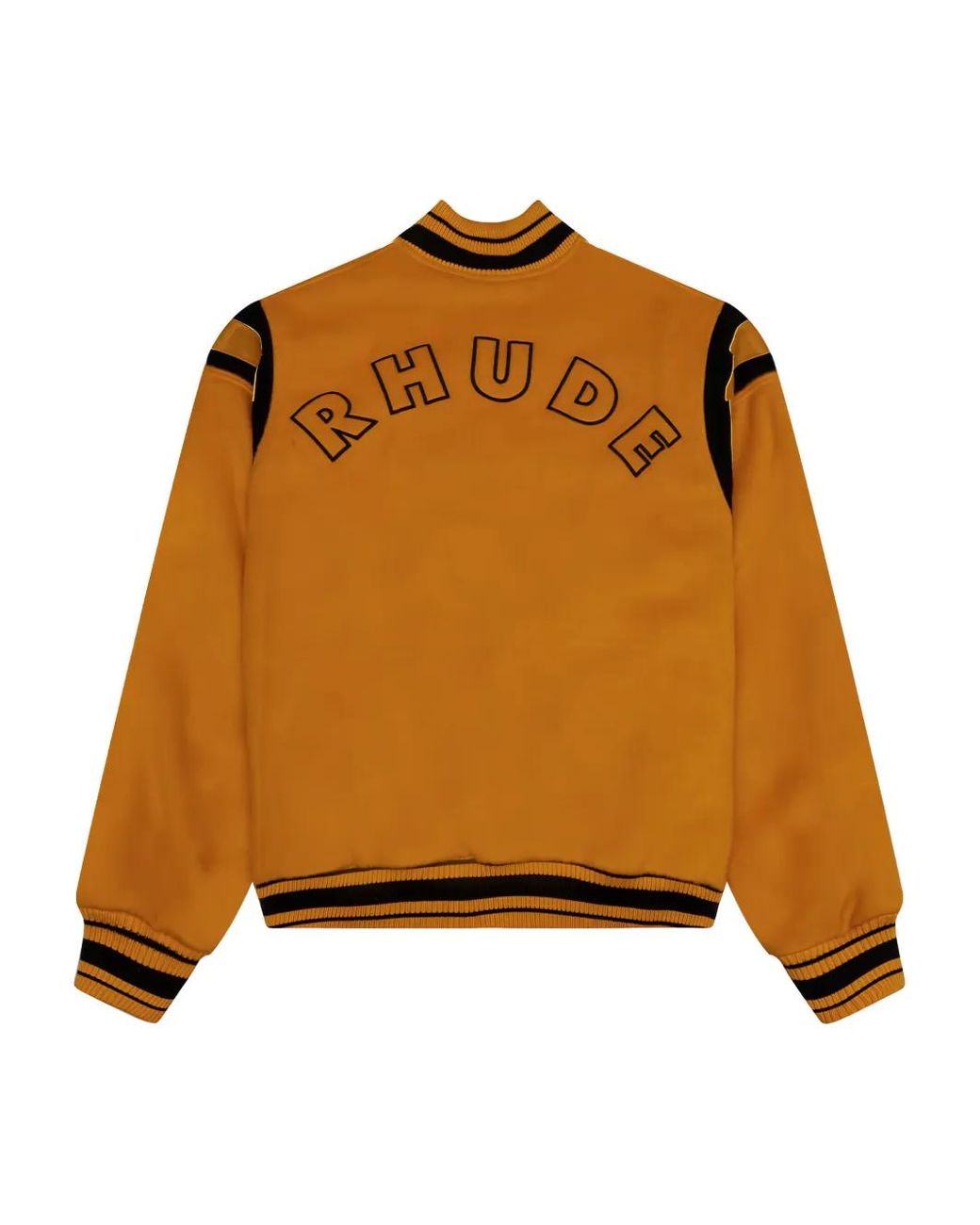 Rhude Brown Logo-Detail Bomber Jacket for men