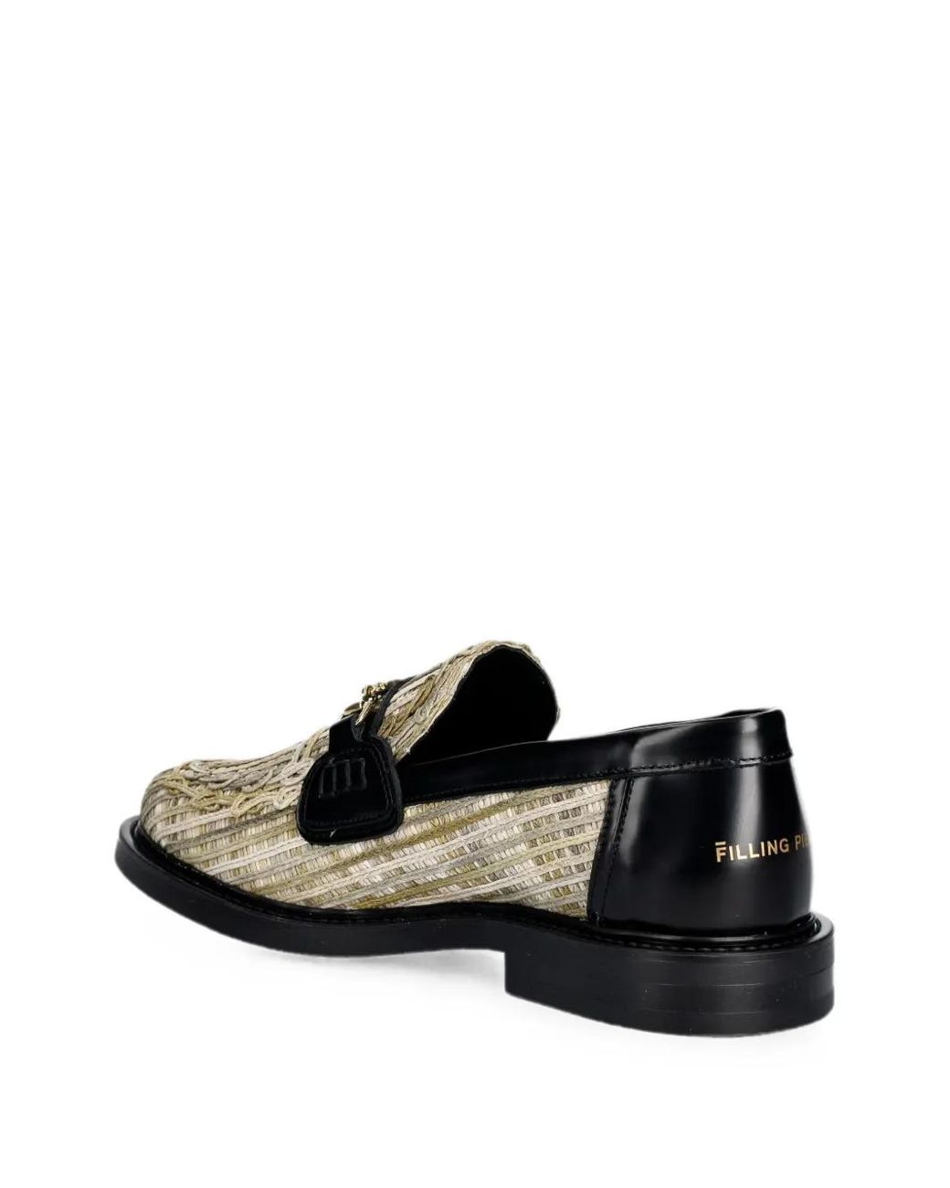 Filling Pieces White Panier Woven Horsebit Loafers for men