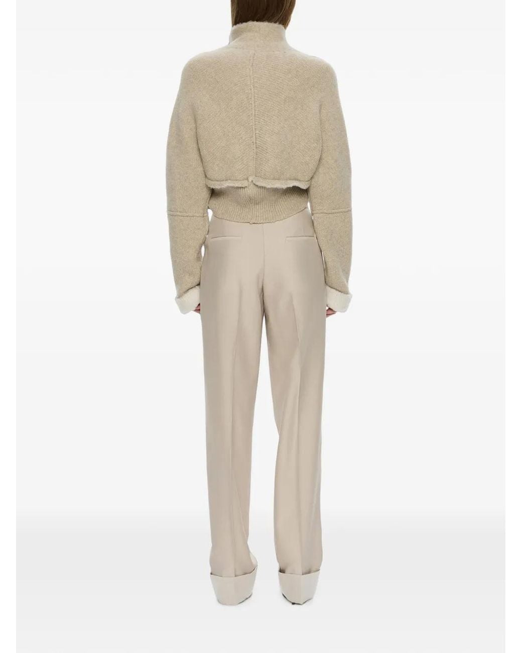 Christopher Esber Natural Isolde Double-Knit Jacket