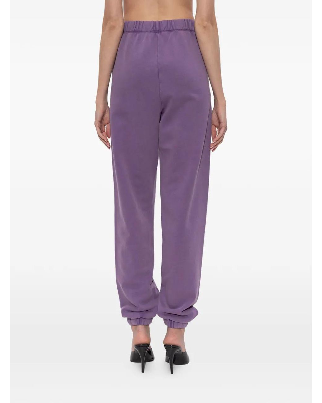 The Attico Purple Logo-Embroidered Track Pants