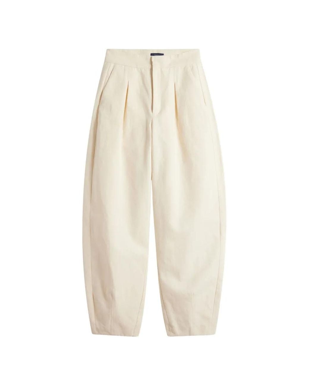 Soeur White Pleated Tapered Trousers
