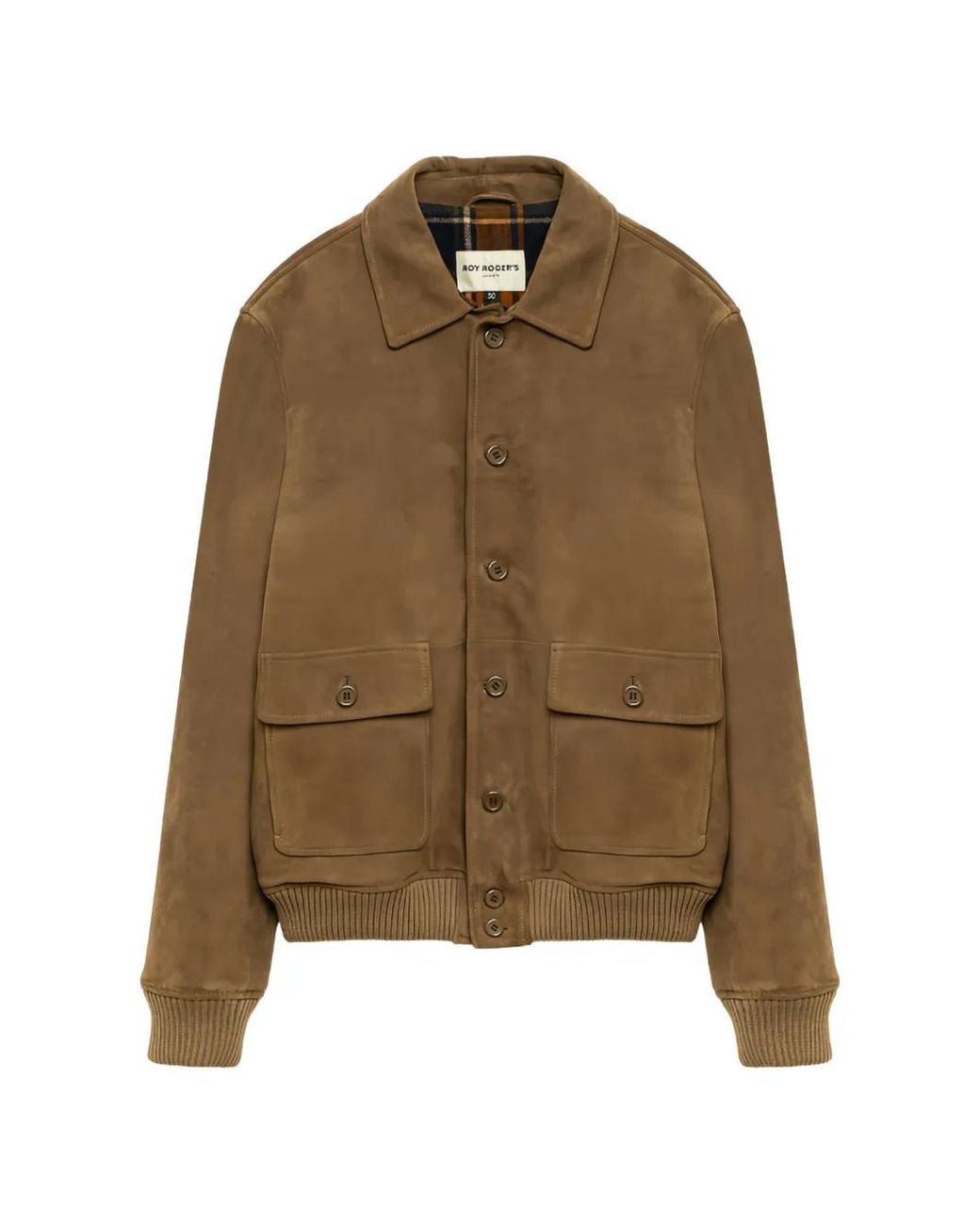 Roy Rogers Brown Newman Suede Bomber Jacket for men