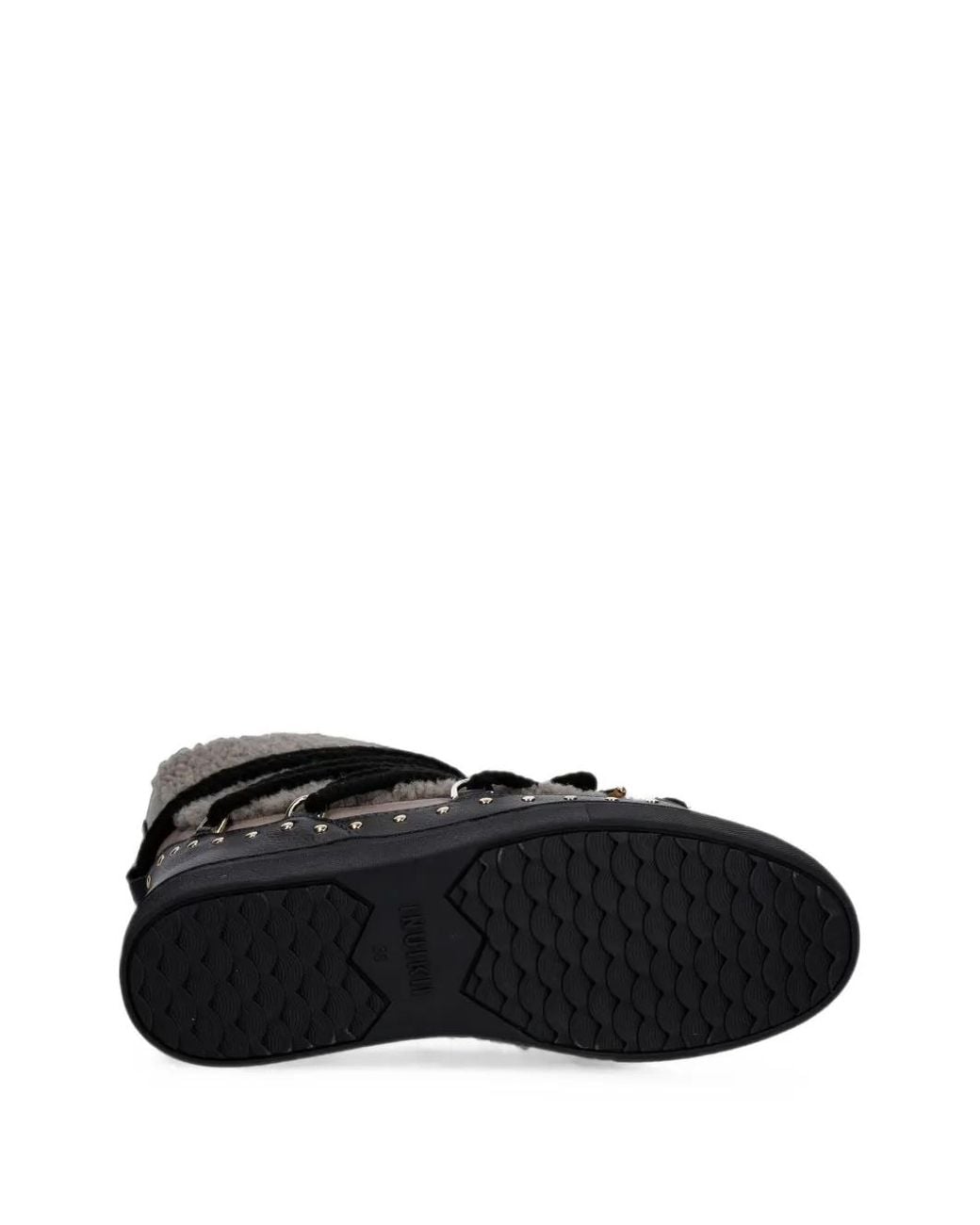 Inuikii Black Bottines Curly Rock À Détails De Clous