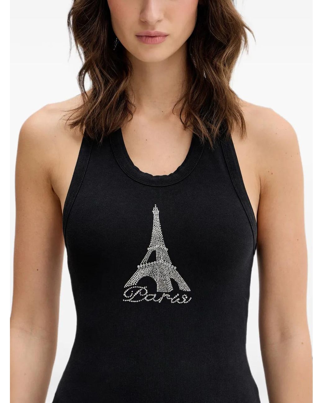 Vetements Blue Crystal-Embellished Tank Top