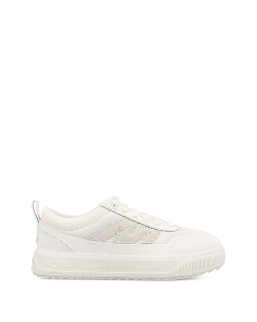 Moncler White Altive Nubuck & Suede Trainers for men