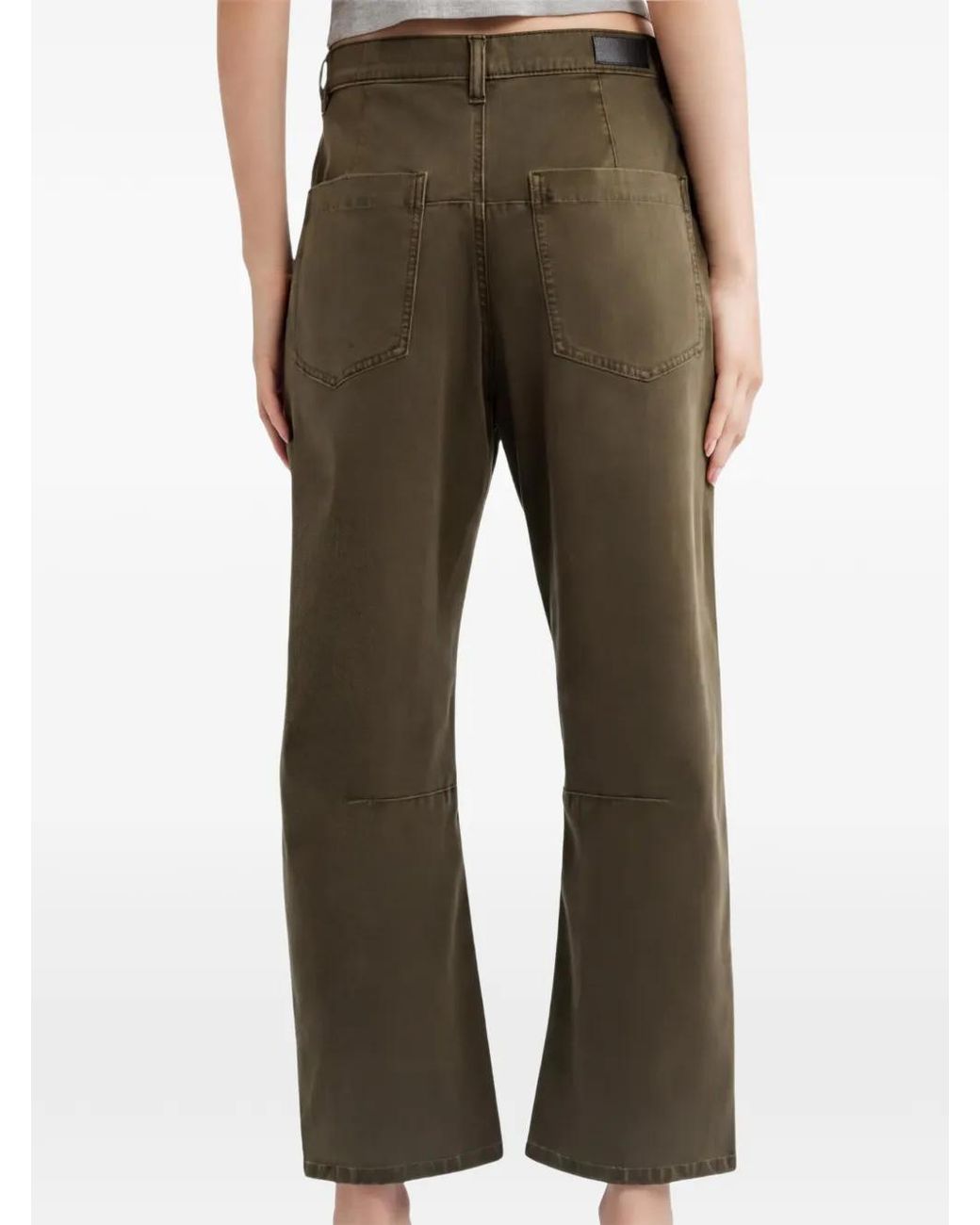 DL1961 Green Bilie Easy Barrel-Leg Trousers