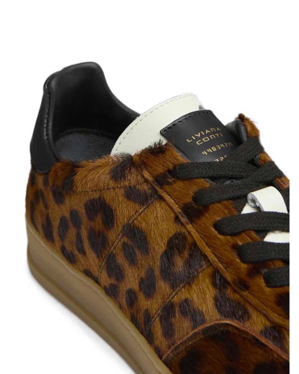Liviana Conti Brown Delia Leopard-Print Pony-Hair Sneakers