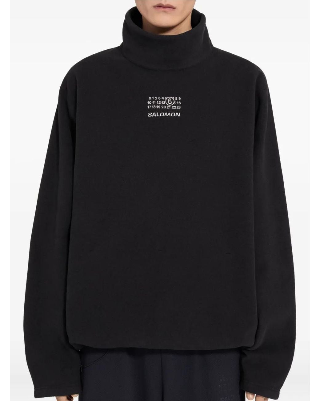 MM6 MAISON MARGIELA X SALOMON Blue Logo Turtleneck Sweatshirt for men