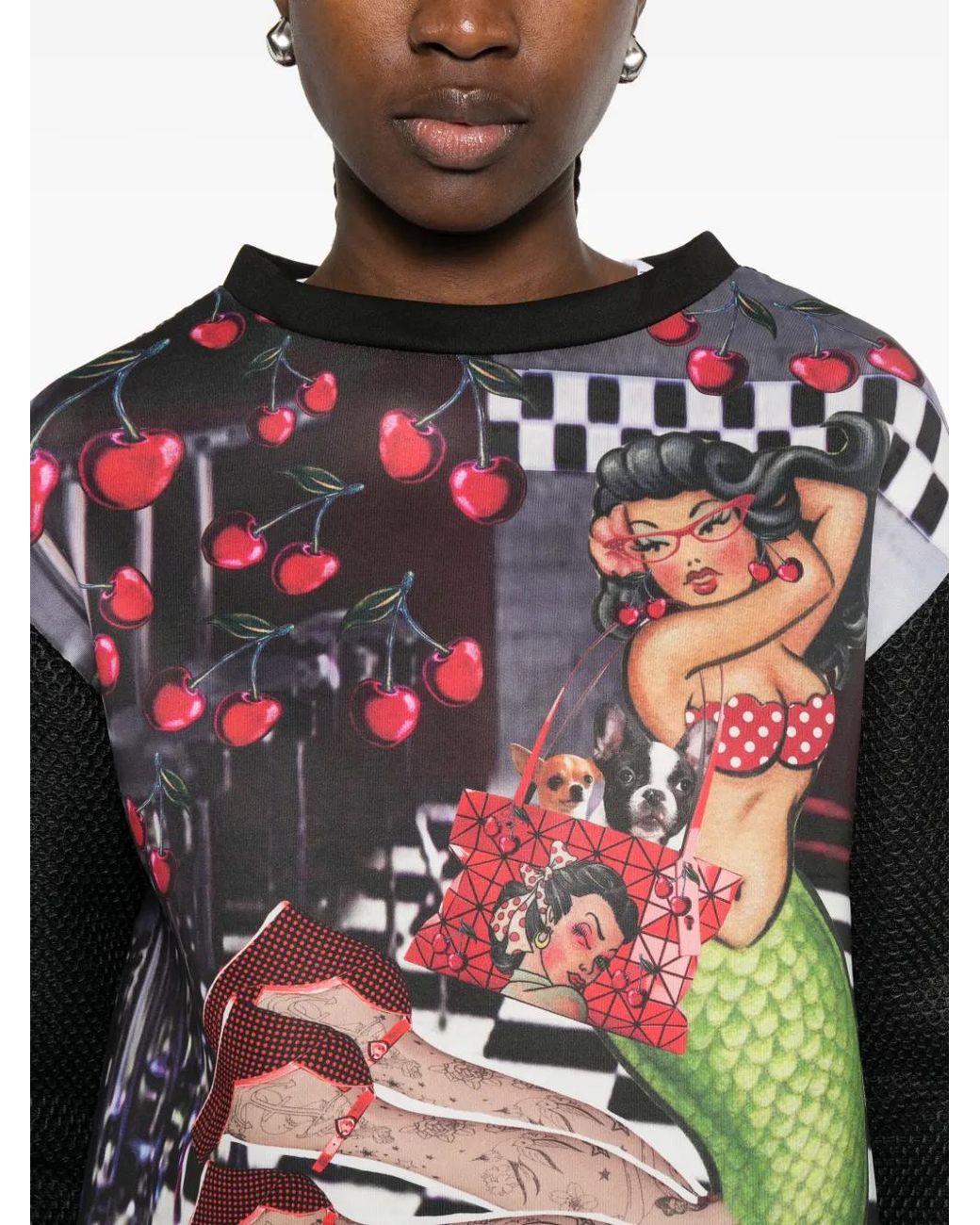 The Artistylist White Marmaid Graphic-Print Sweatshirt