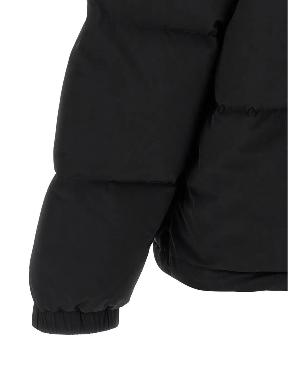 Lacoste Black Water-Repellent Down Jacket With Packable Hood for men