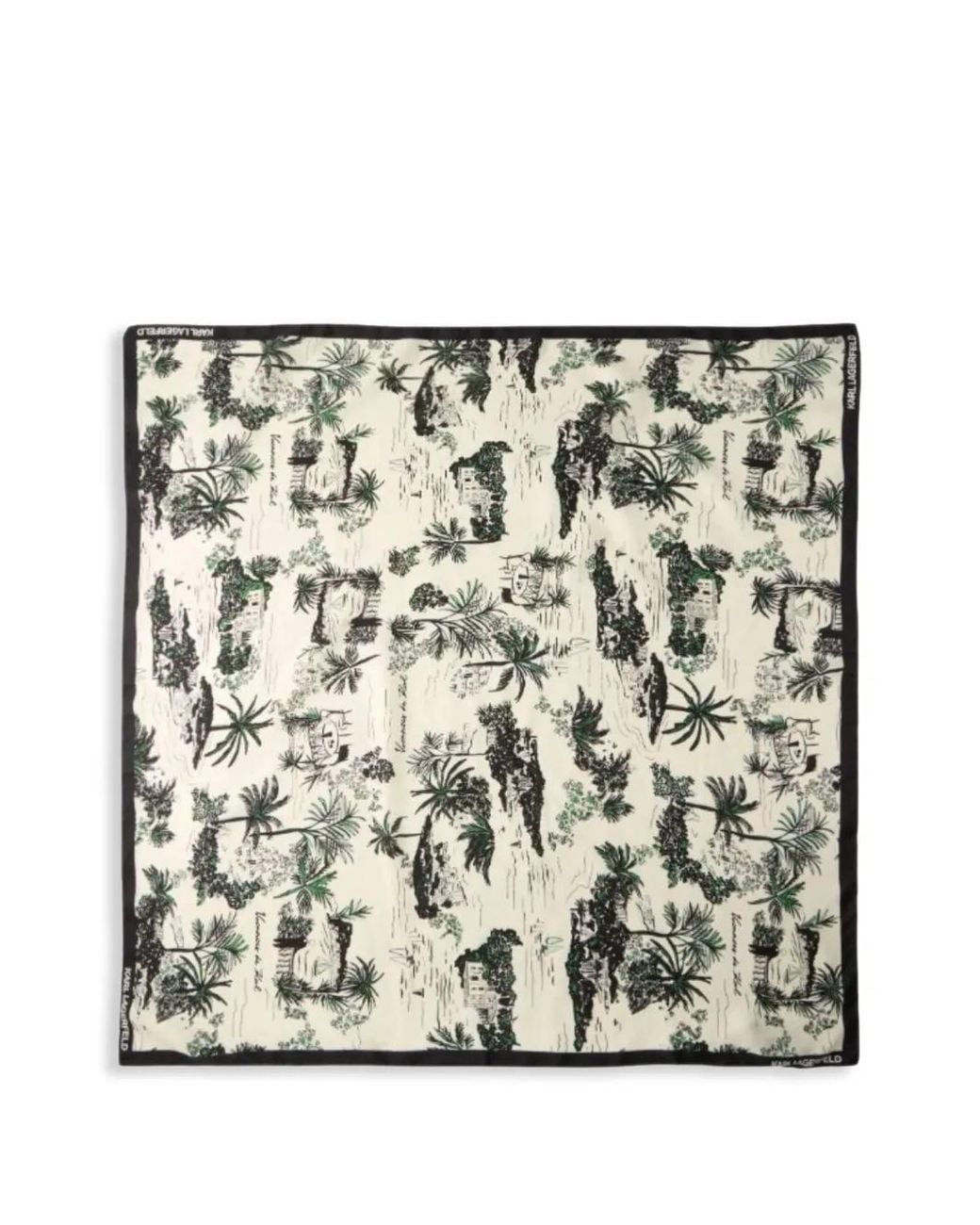 Karl Lagerfeld Metallic K/Signature Vacance Silk Scarf