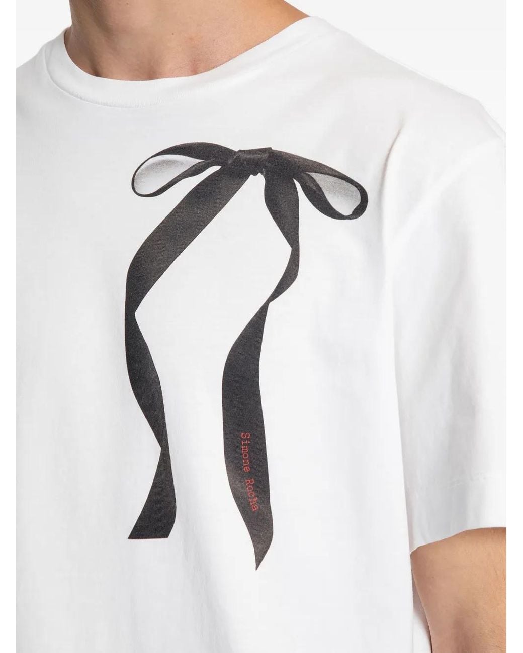 Simone Rocha Poloshirt Met Lintprint in het White voor heren