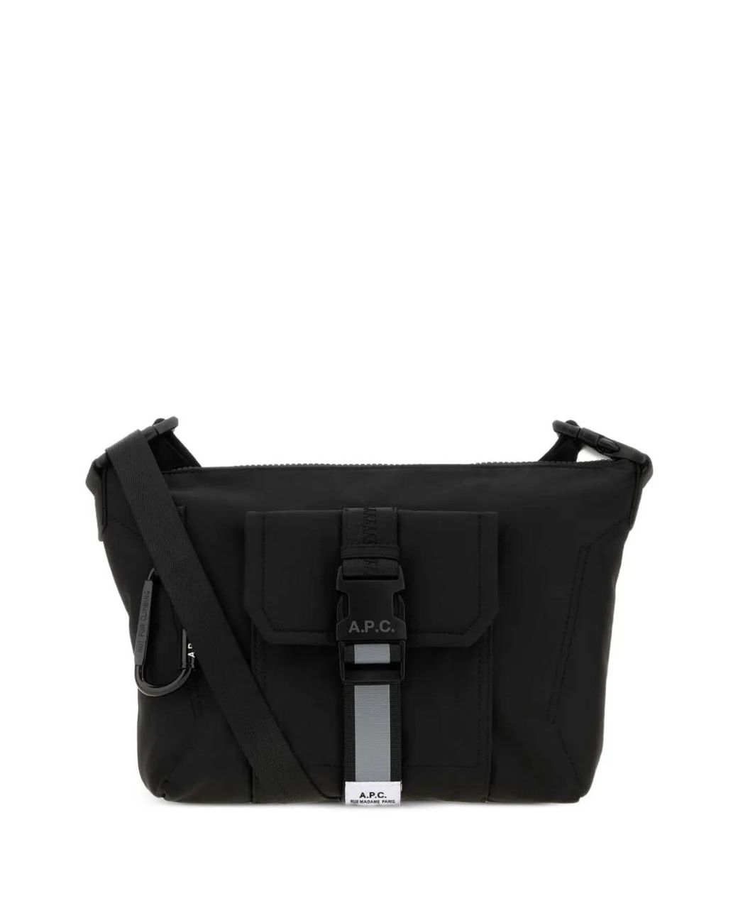 A.P.C. Black Canvas Trek Crossbody Bag for men