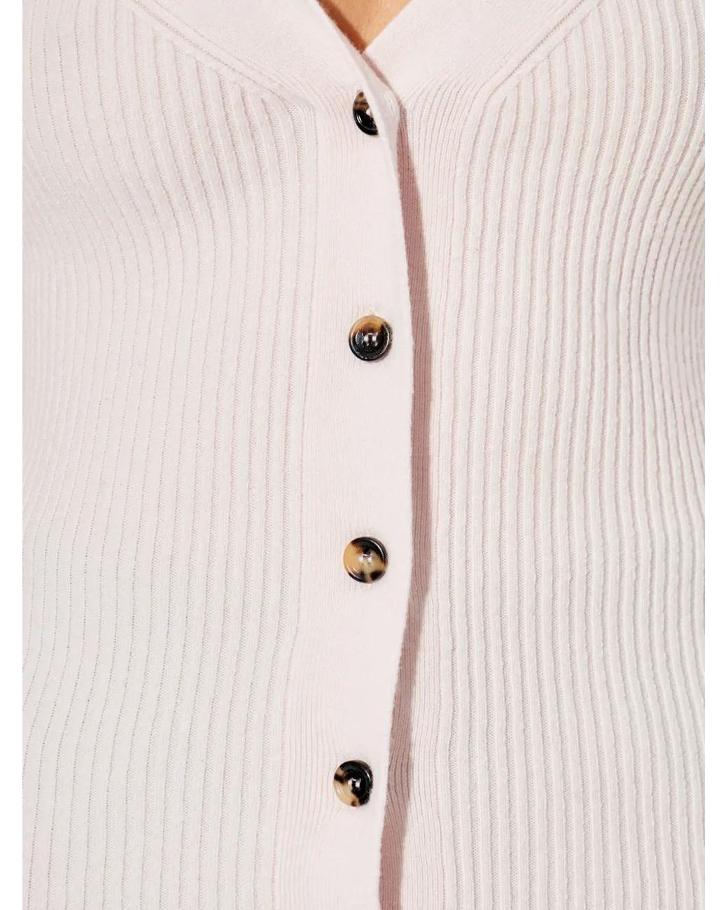 Max Mara White Cardigan À Col V