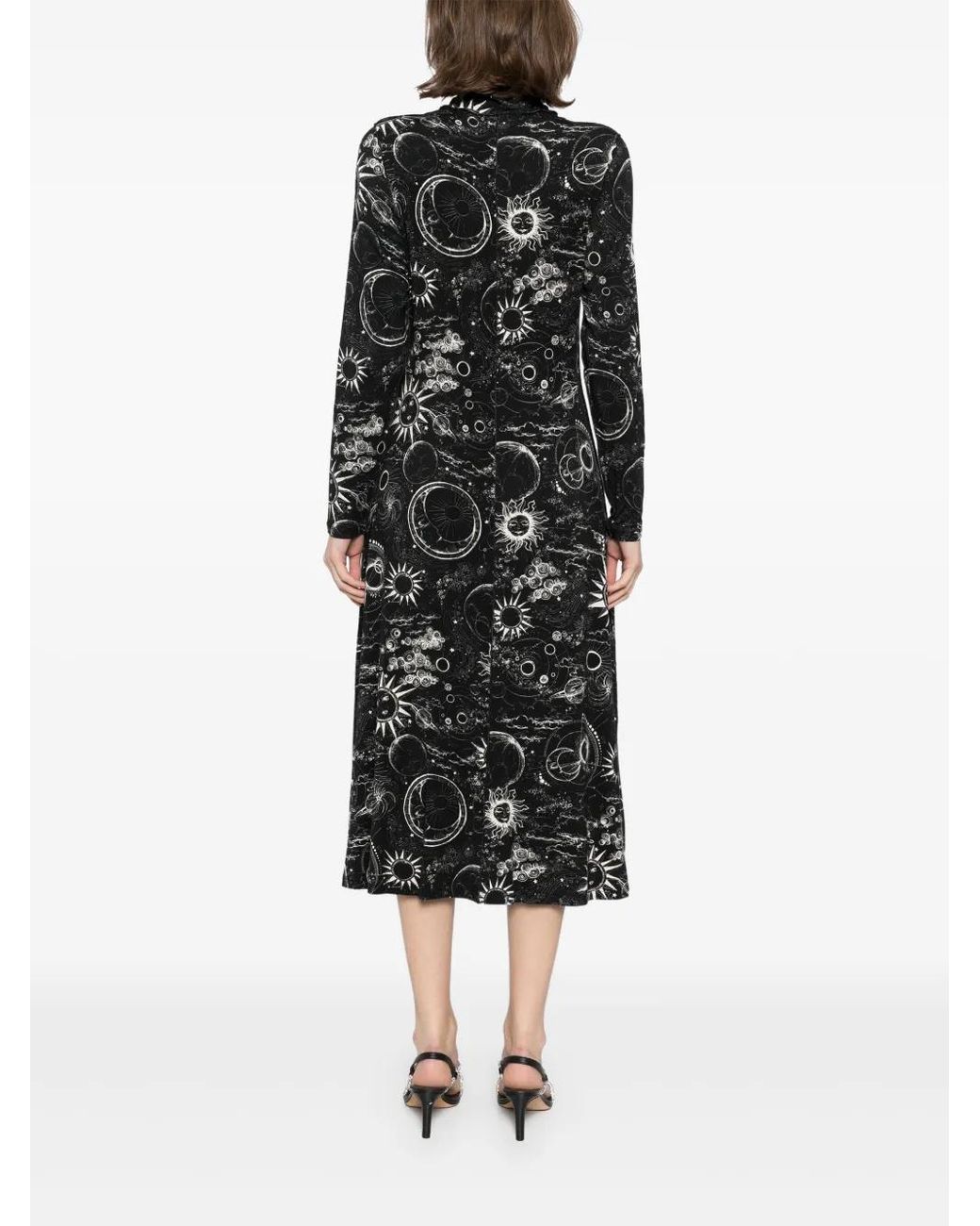 Johnny Was Black The Janie Seamed Mock Neck Dress, Mina