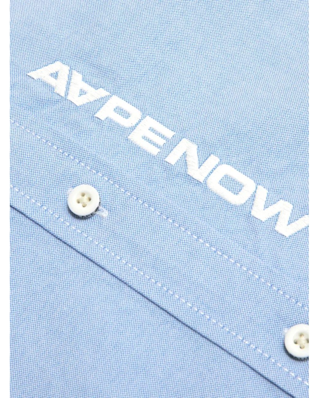 Aape By A Bathing Ape Blue Logo Shirt for men
