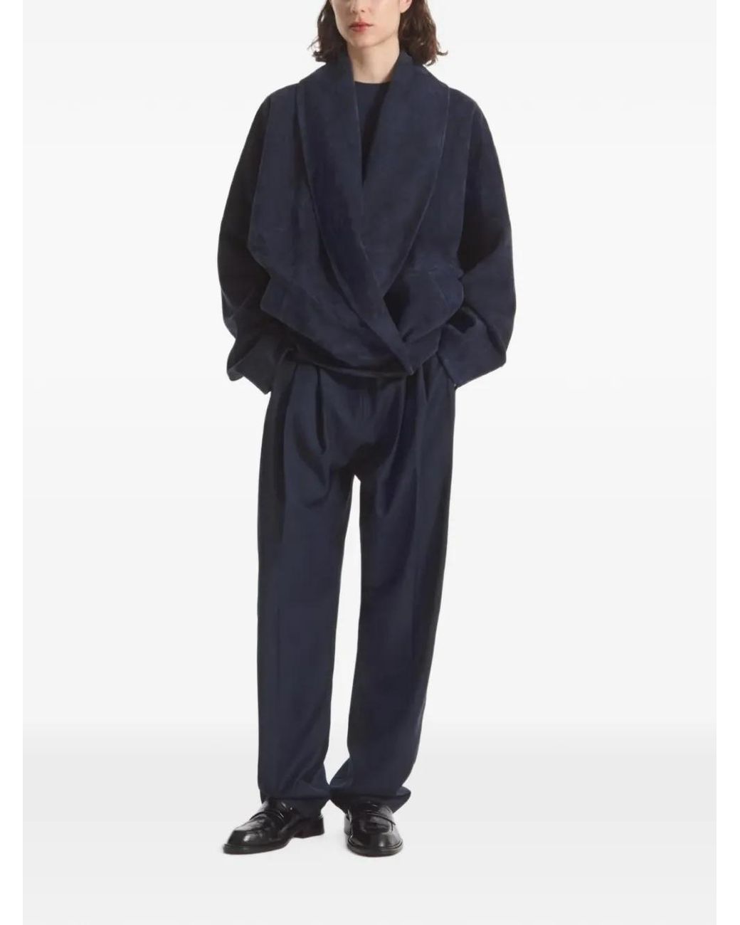 Co. Blue Suede Wrap Jacket