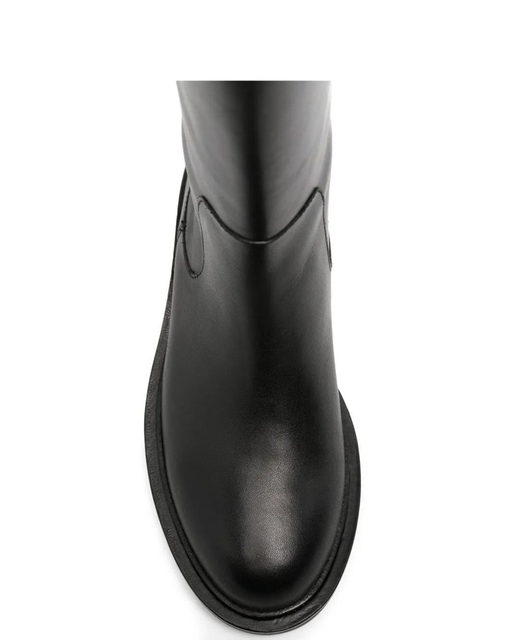 ADRIANNA FERETTI Black Curved-Edge Boots
