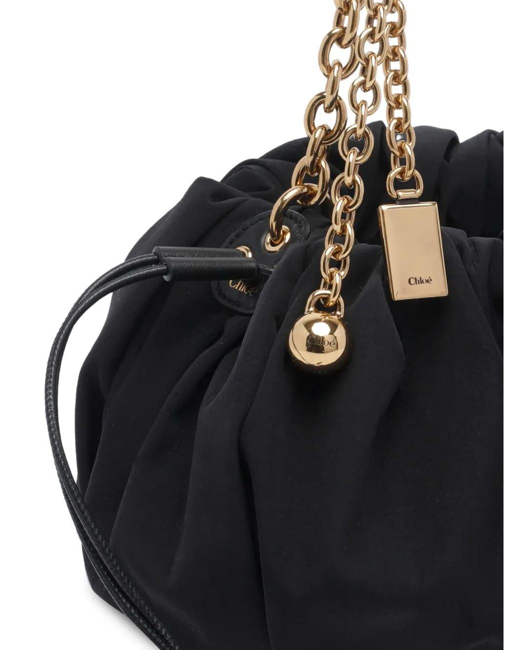 Chloé White Pochette Plissé
