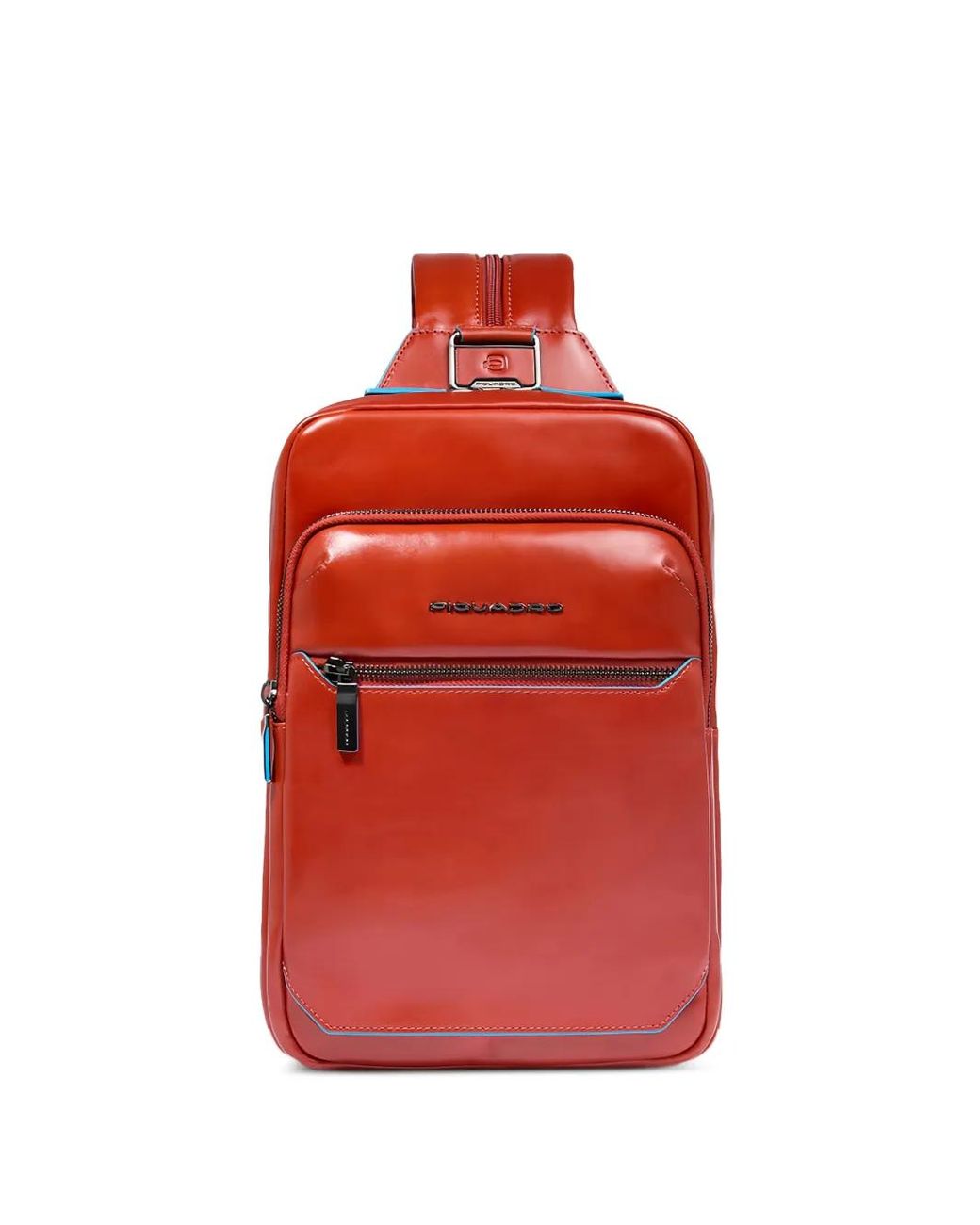 Piquadro Red Zip-Top Fastening Bag for men