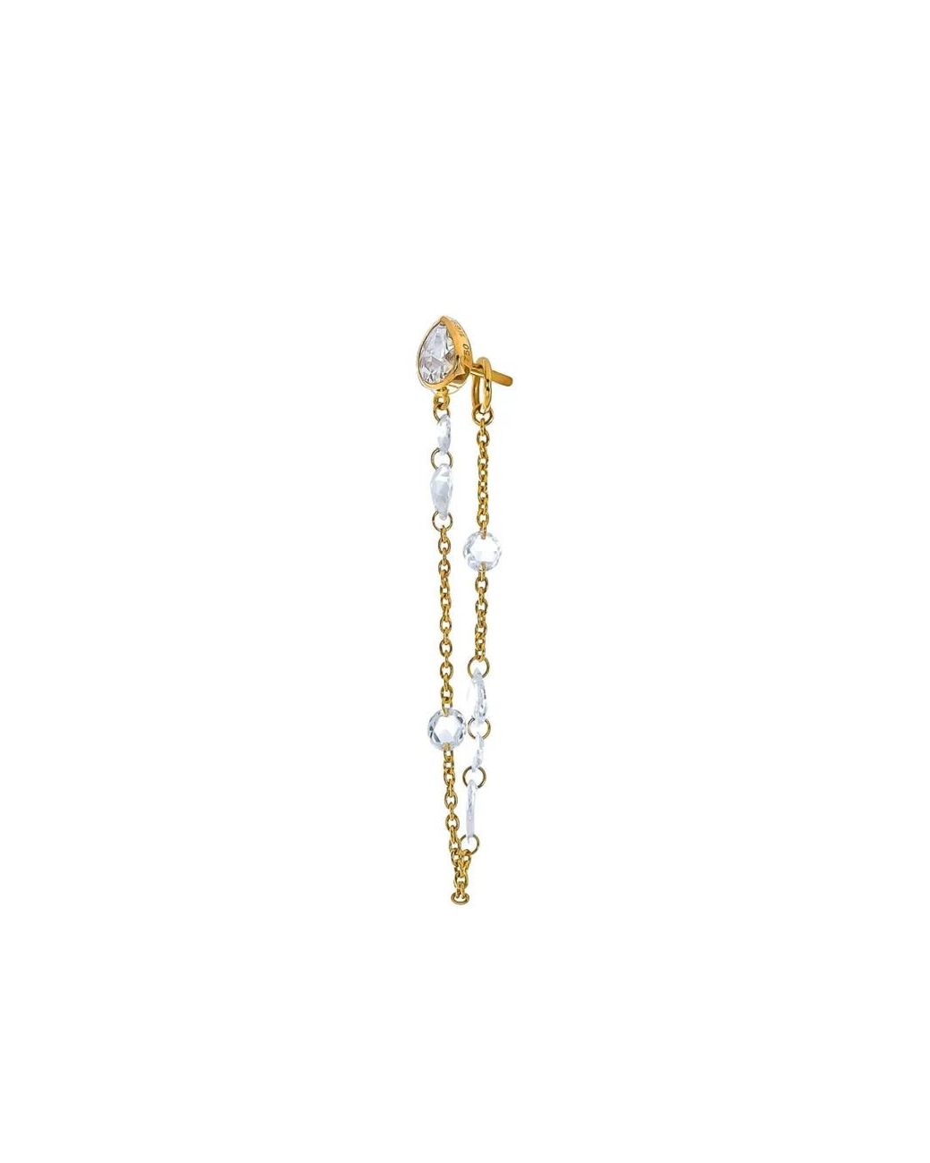 Logan Hollowell White 18K Eau De Rose Diamond Earrings