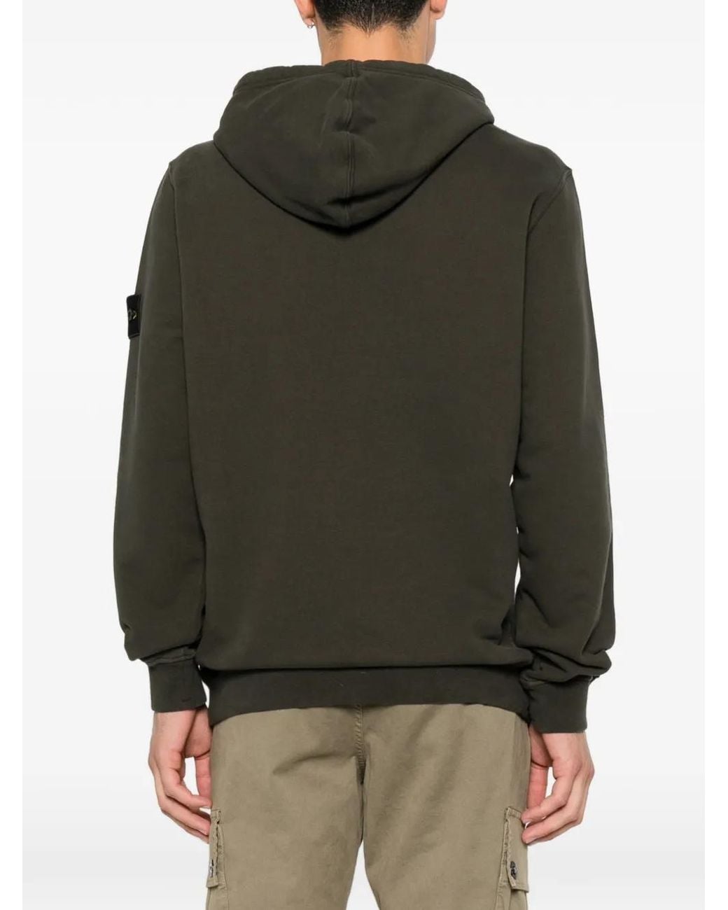Stone Island Brown 6100048 Brushed Organic Cotton Fleece Hoodie for men