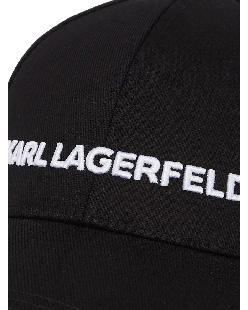 Karl Lagerfeld Black Cap With Embroidered Logo