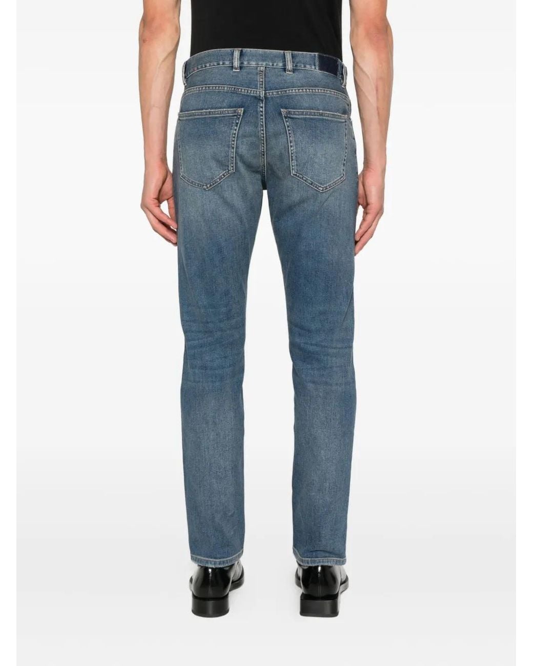 Vaqueros Ajustados Con Efecto Degradado Eleventy de hombre de color Blue