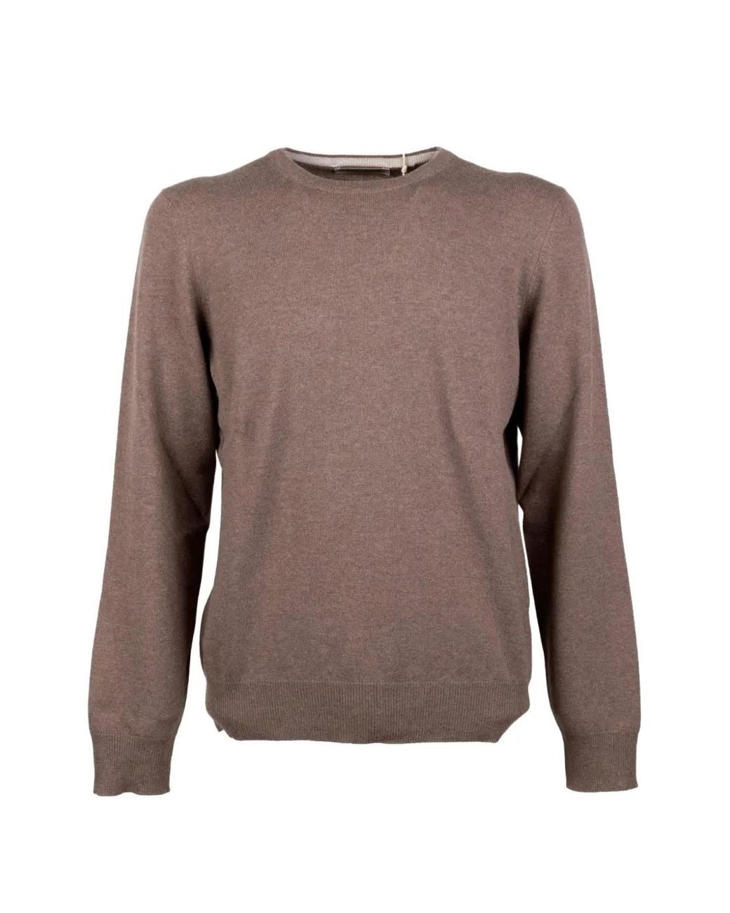 Gran Sasso Brown Crew-Neck Sweater for men