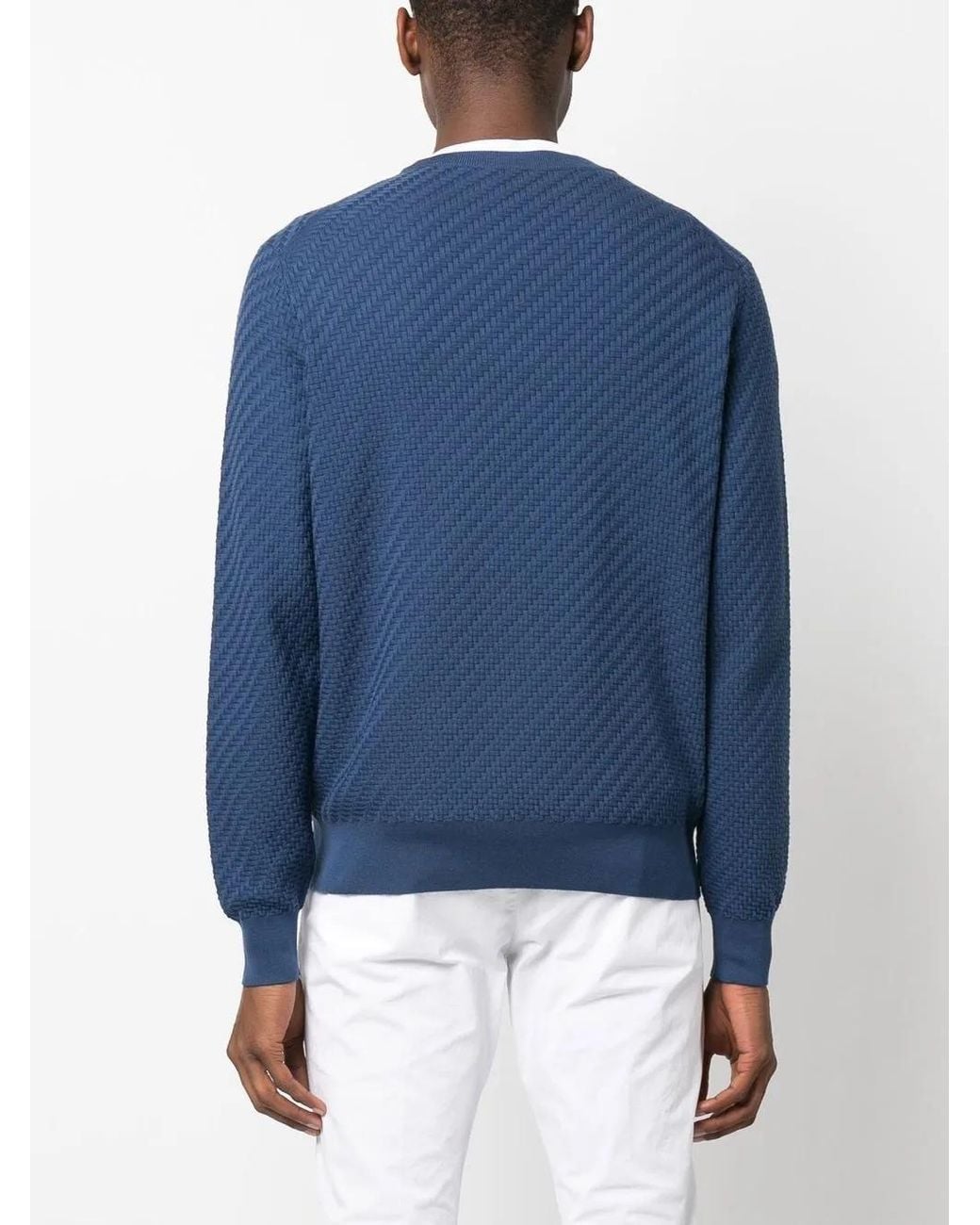 Pull À Bords Nervurés Brioni pour homme en coloris Blue