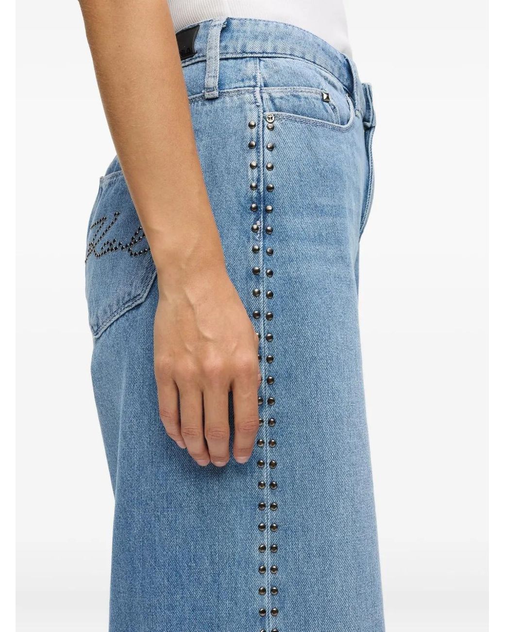 Karl Lagerfeld Blue Studded-Signature Jeans