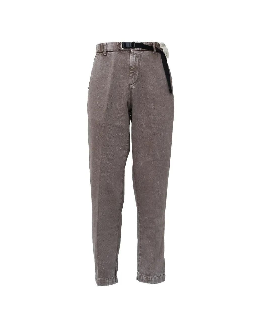 White Sand Gray Fatigue Belted Trousers for men