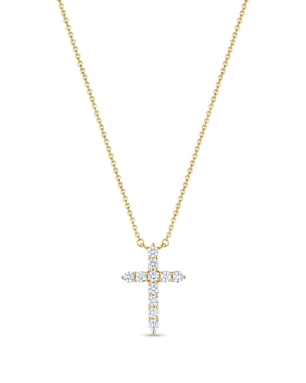 Kwiat Metallic Diamond Cross Necklace