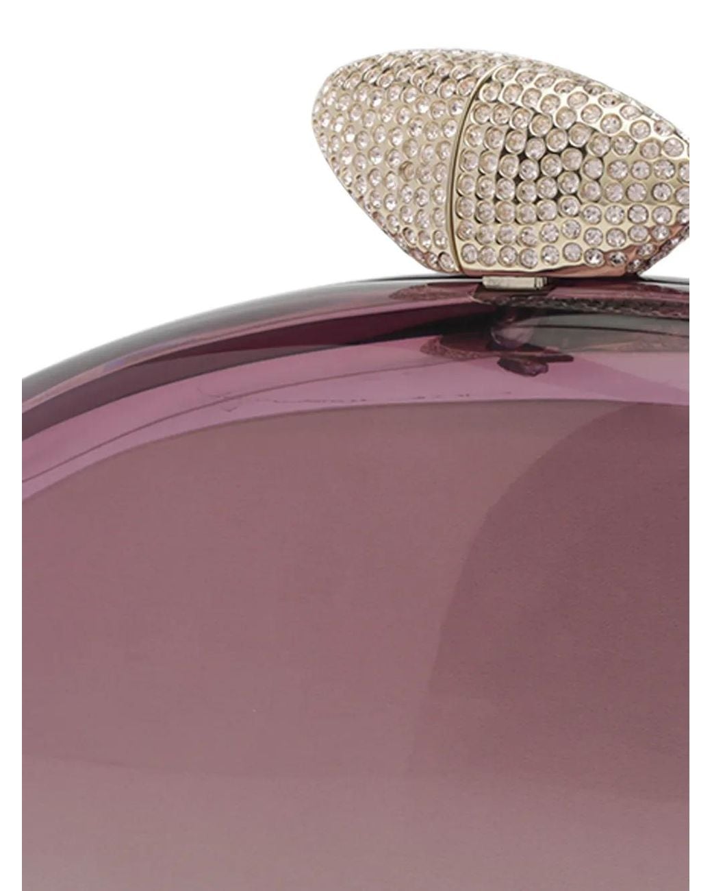 Benedetta Bruzziches Purple Armonia Crystal-Embellished Clutch Bag