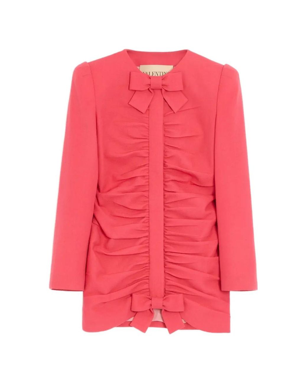 Valentino Garavani Pink Crispy Light Wool Jacket Dress