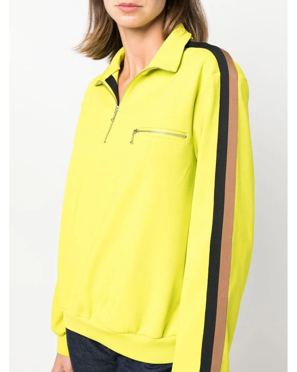 Sudadera Con Raya Lateral Tory Burch de color Yellow